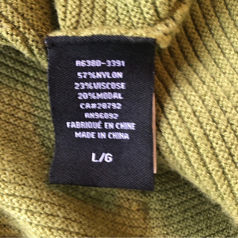 Renuar Green Cowl Neck Sweater Tunic Large - Picture 8 of 9